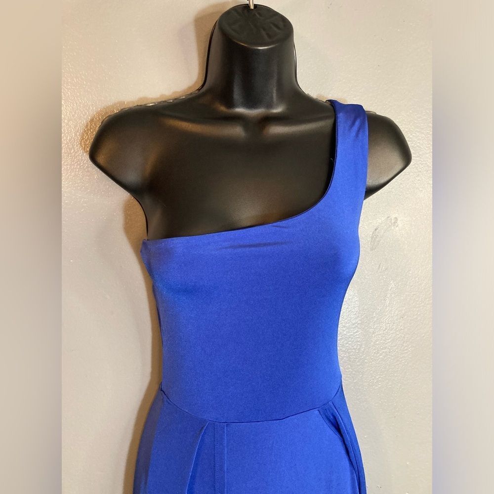 Lucy in the Sky one shoulder blue formal dress - Picture 6 of 9